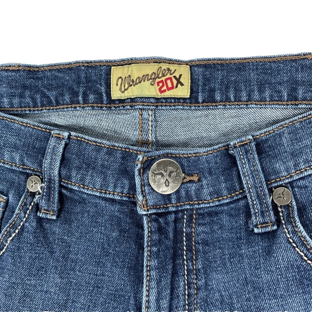Mens Wrangler 20X Western Bootcut Denim Jeans Size 34x32 Blue